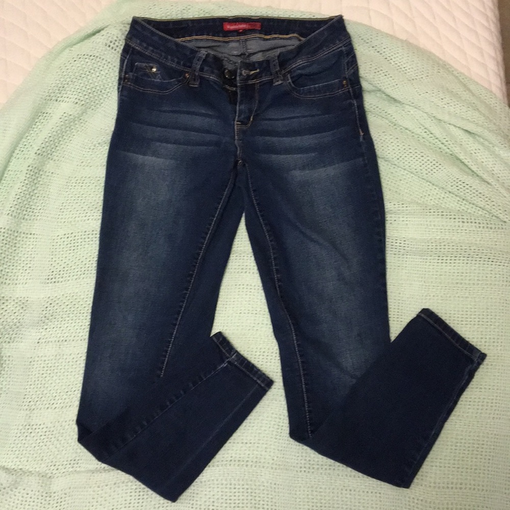 YMI Wanna Betta Butt Skinny Blue Jeans Size 7